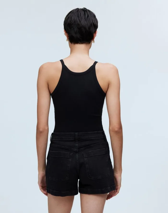 Women The Denim Emmett Short Patch Pocket Edition Sendhurst Wash Madewell Shorts