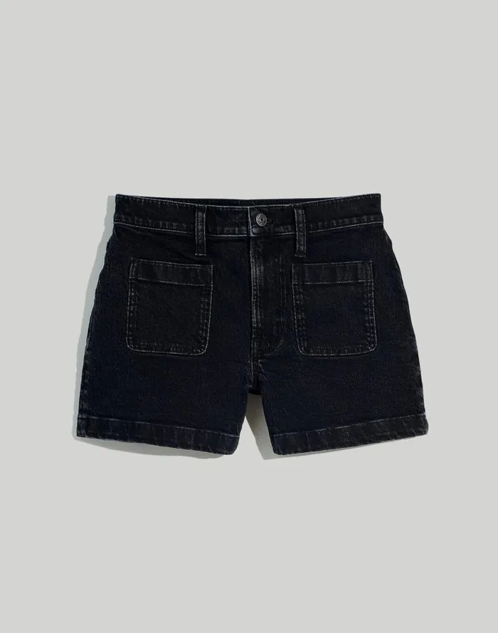 Women The Denim Emmett Short Patch Pocket Edition Sendhurst Wash Madewell Shorts