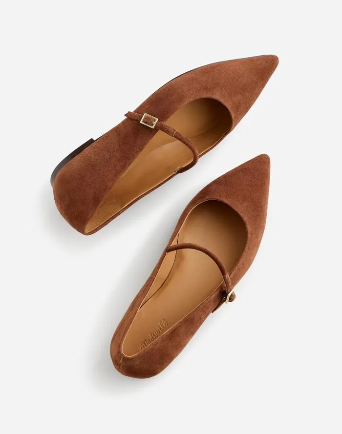 Women The Elsie Mary Jane Flat Soft Mahogany Madewell Flats and Loafers