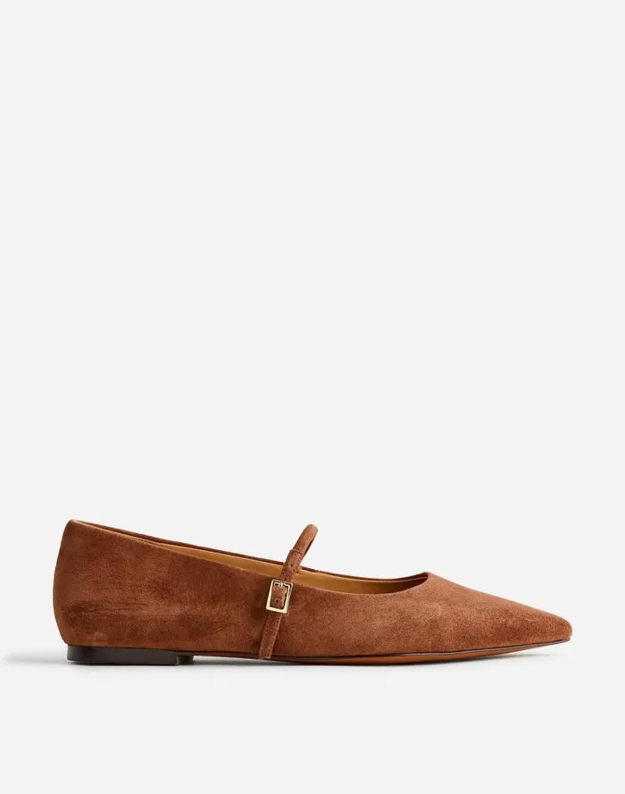 Women The Elsie Mary Jane Flat Soft Mahogany Madewell Flats and Loafers