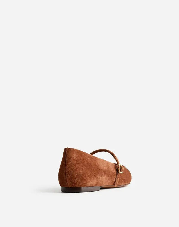 Women The Elsie Mary Jane Flat Soft Mahogany Madewell Flats and Loafers
