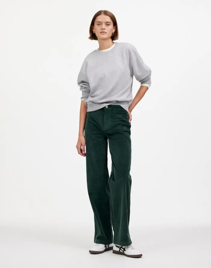 Women The Emmett WideLeg Pant In Corduroy Welt Pocket Edition Luxury Forest Madewell Pants Women The Emmett WideLeg Pant In Corduroy Welt Pocket Edition Luxury Forest Madewell Pants