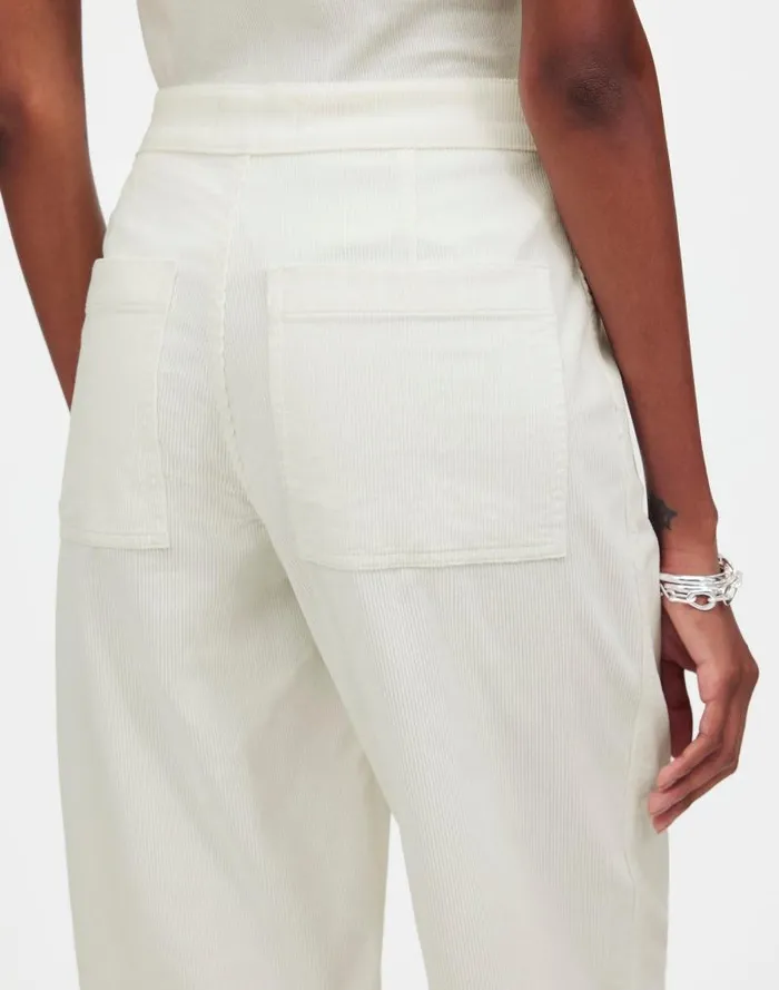 Women The Emmett WideLeg Pant In Corduroy Welt Pocket Edition Winter White Madewell Pants