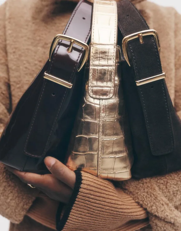 Women The Essential Micro Bucket Tote Gold Metallic Madewell Bags