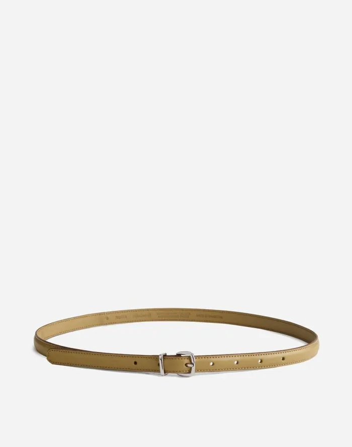 Women The Essential Skinny Leather Belt Tawny Olive Madewell Belts