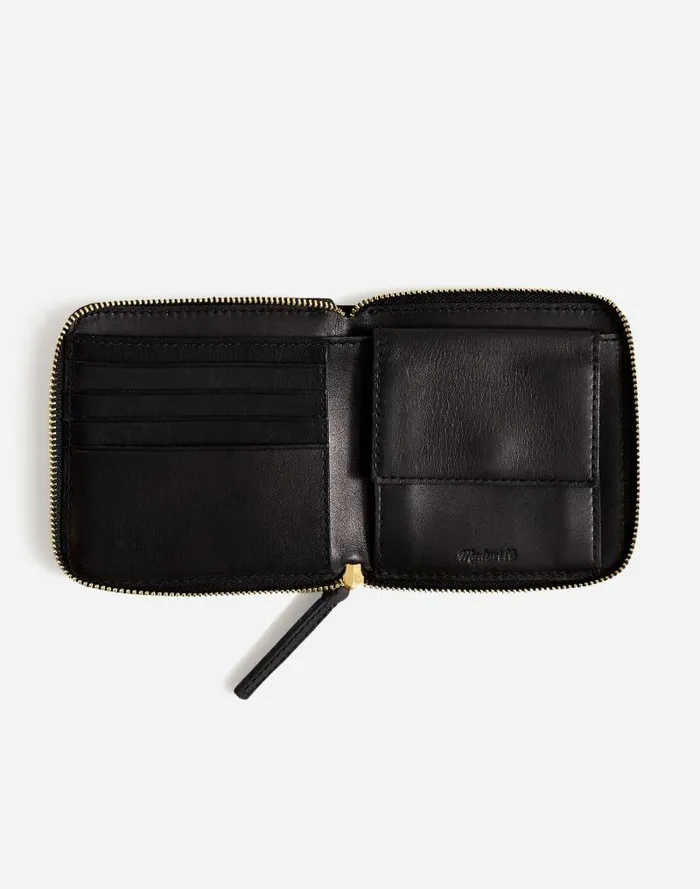 Women The Essential Zip Wallet True Black Madewell Pouches and Wallets