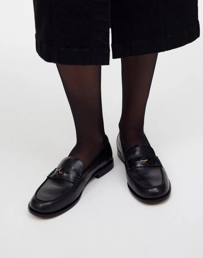 Women The Grayson Penny Loafer True Black Madewell Flats and Loafers