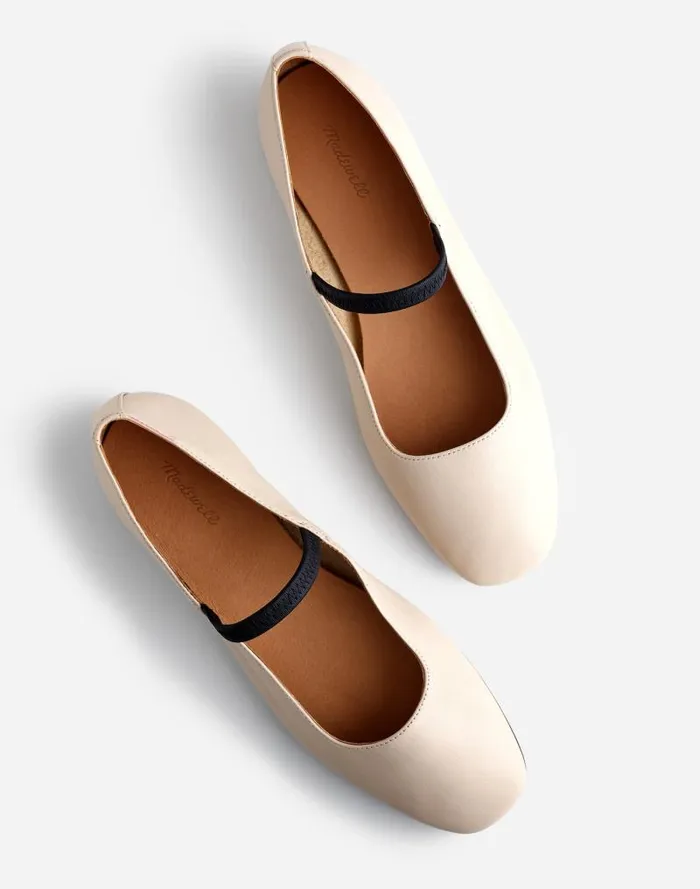Women The Greta Ballet Flat Ecru Madewell Flats and Loafers