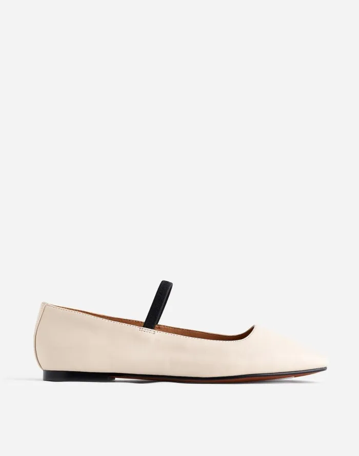 Women The Greta Ballet Flat Ecru Madewell Flats and Loafers