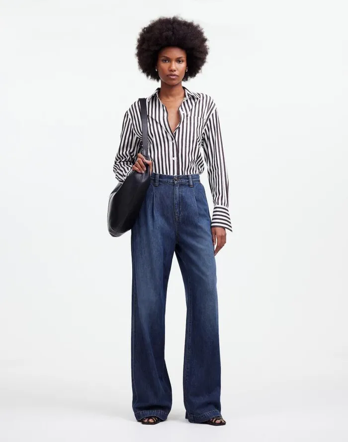Women The Harlow WideLeg Jean Airy Denim Edition Fieldale Wash Madewell Jeans