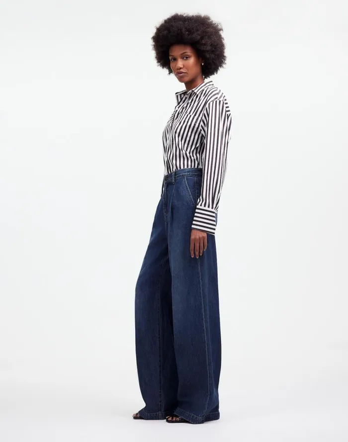 Women The Harlow WideLeg Jean Airy Denim Edition Fieldale Wash Madewell Jeans