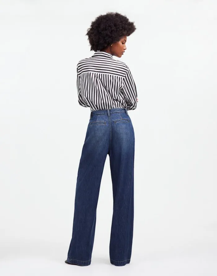 Women The Harlow WideLeg Jean Airy Denim Edition Fieldale Wash Madewell Jeans