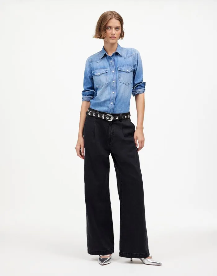 Women The Harlow WideLeg Jean Airy Denim Edition Hollenbeck Wash Madewell Jeans Women The Harlow WideLeg Jean Airy Denim Edition Hollenbeck Wash Madewell Jeans