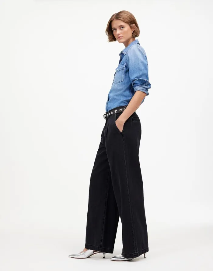 Women The Harlow WideLeg Jean Airy Denim Edition Hollenbeck Wash Madewell Jeans