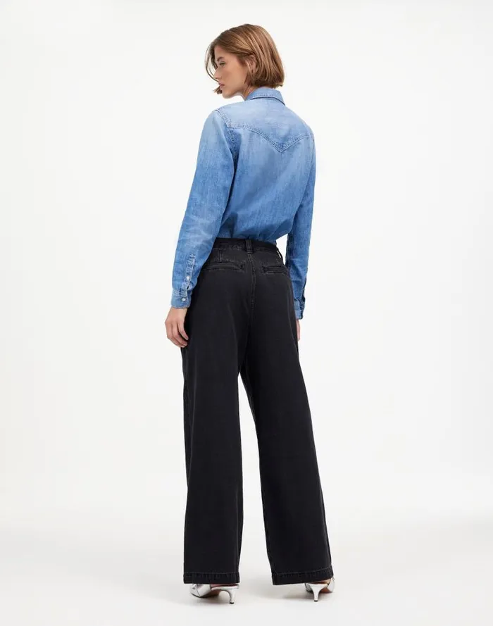 Women The Harlow WideLeg Jean Airy Denim Edition Hollenbeck Wash Madewell Jeans