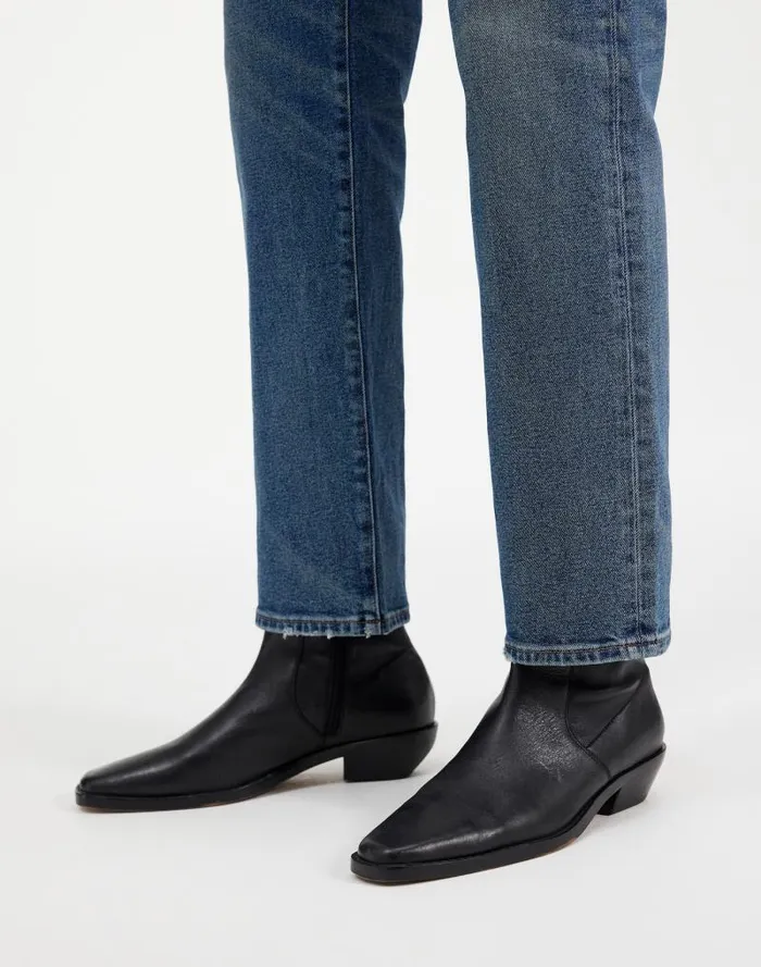 Women The Idris Ankle Boot True Black Madewell Boots