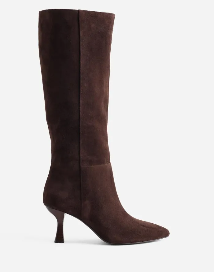 Women The Justine Knee Boot Dark Carob Madewell Boots