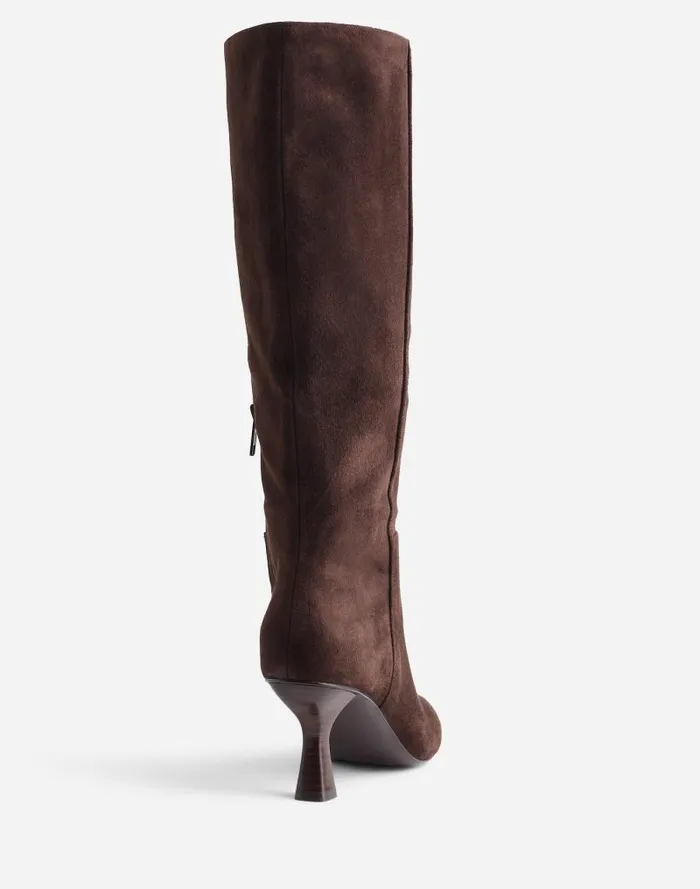 Women The Justine Knee Boot Dark Carob Madewell Boots