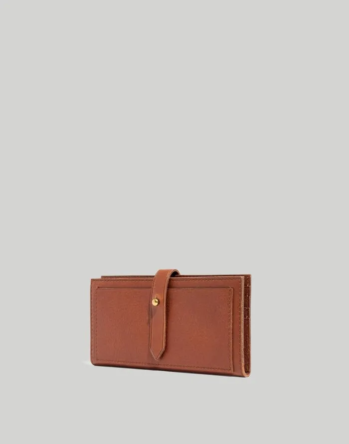 Women The Leather Post Wallet English Saddle Madewell Pouches and Wallets
