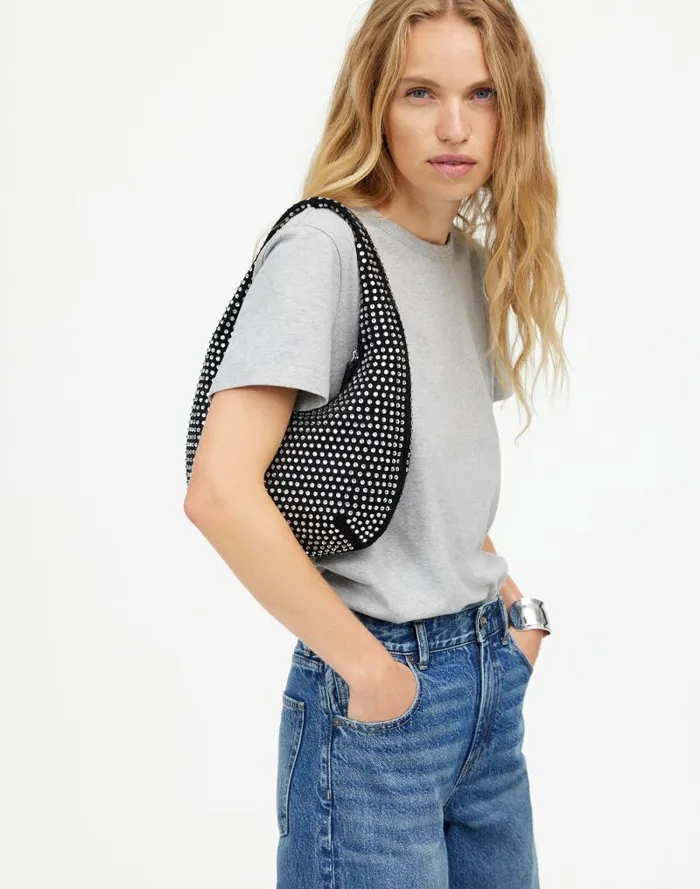Women The Medium Bag True Black Multi Madewell Bags