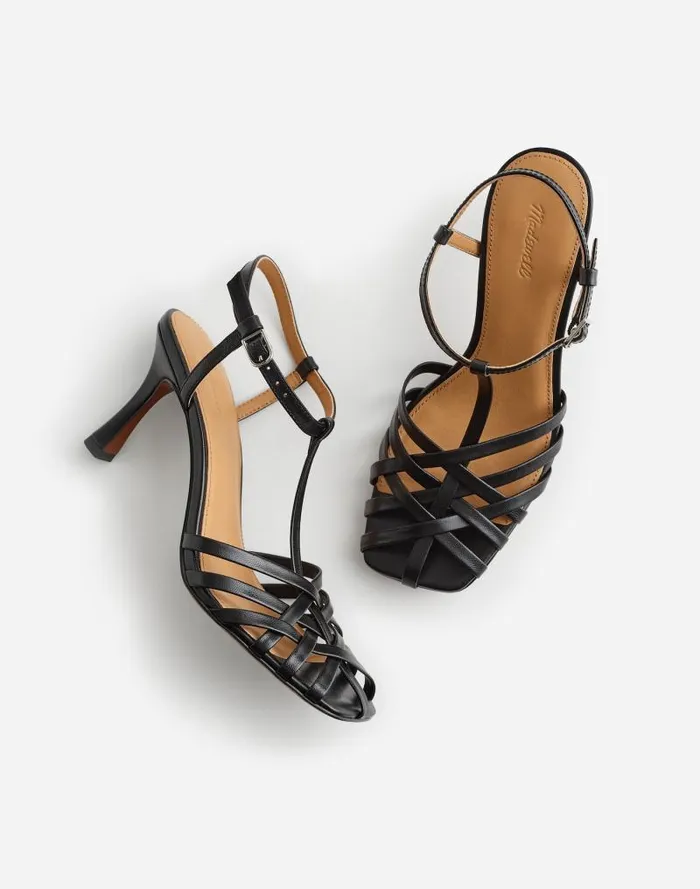 Women The Milano Heeled Sandal True Black Madewell Heels