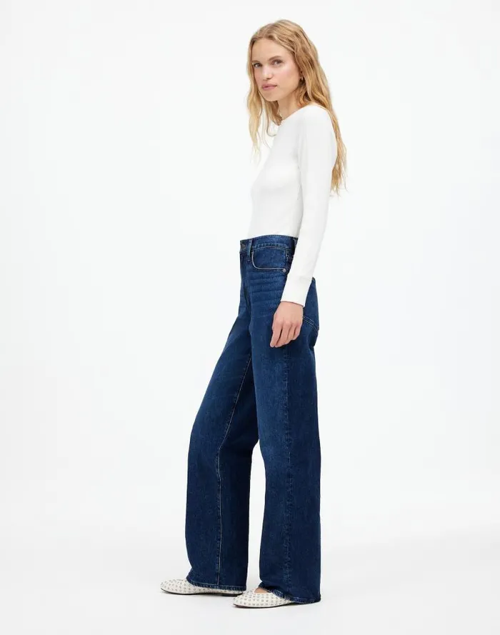 Women The Perfect Vintage WideLeg Jean Nighthawk Wash Madewell Jeans