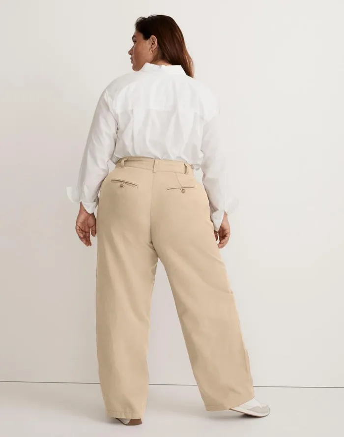 Women The Plus Harlow WideLeg Pant In Drapey Twill Harvest Moon Madewell Pants