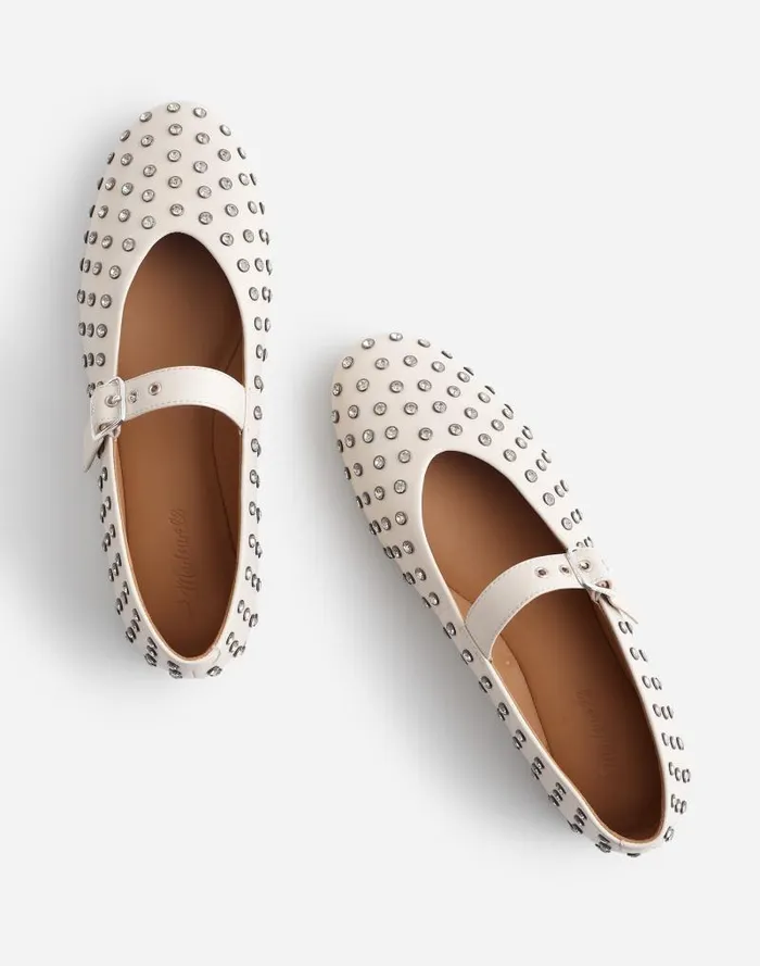 Women The Remy Mary Jane Flat Ecru Madewell Flats and Loafers