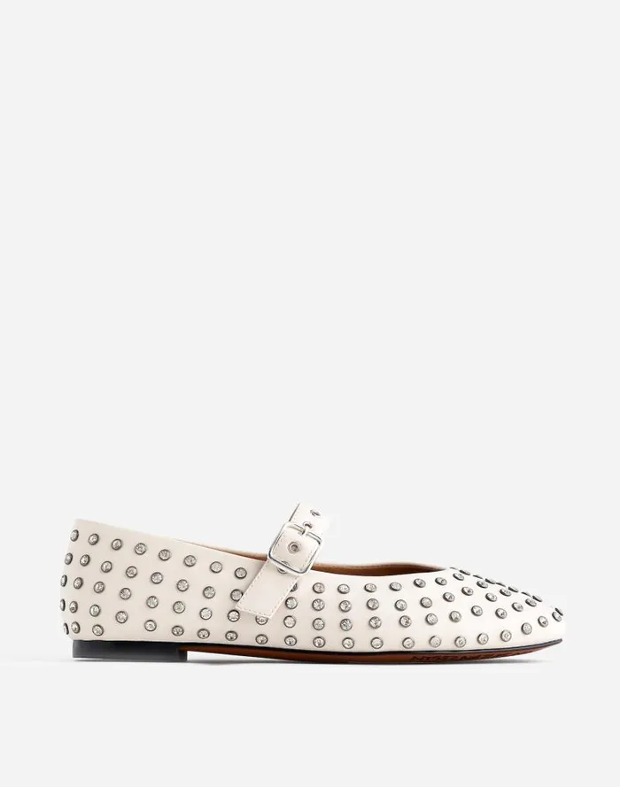Women The Remy Mary Jane Flat Ecru Madewell Flats and Loafers