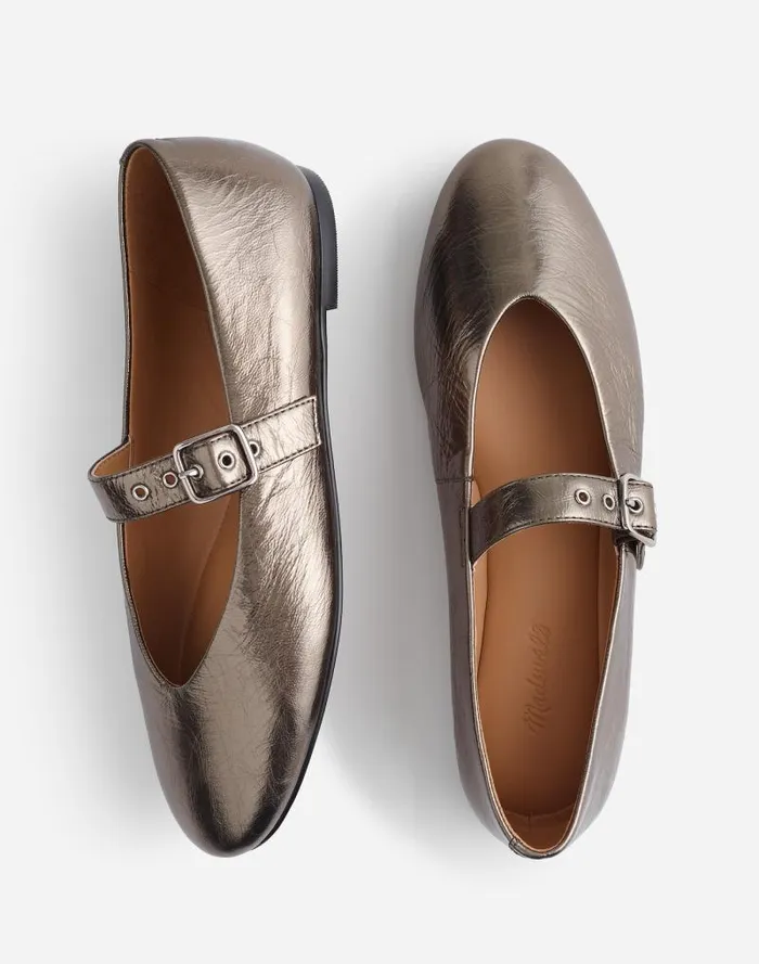 Women The Remy Mary Jane Flat Pewter Multi Madewell Flats and Loafers