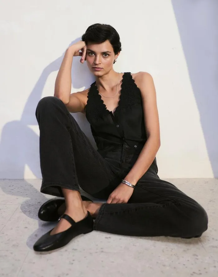 Women The Remy Mary Jane Flat True Black Madewell Ballet Flats