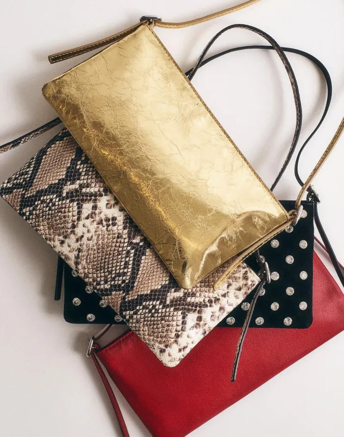 Women The SculpturalBuckle Mini Shoulder Bag Gold Metallic Madewell Bags
