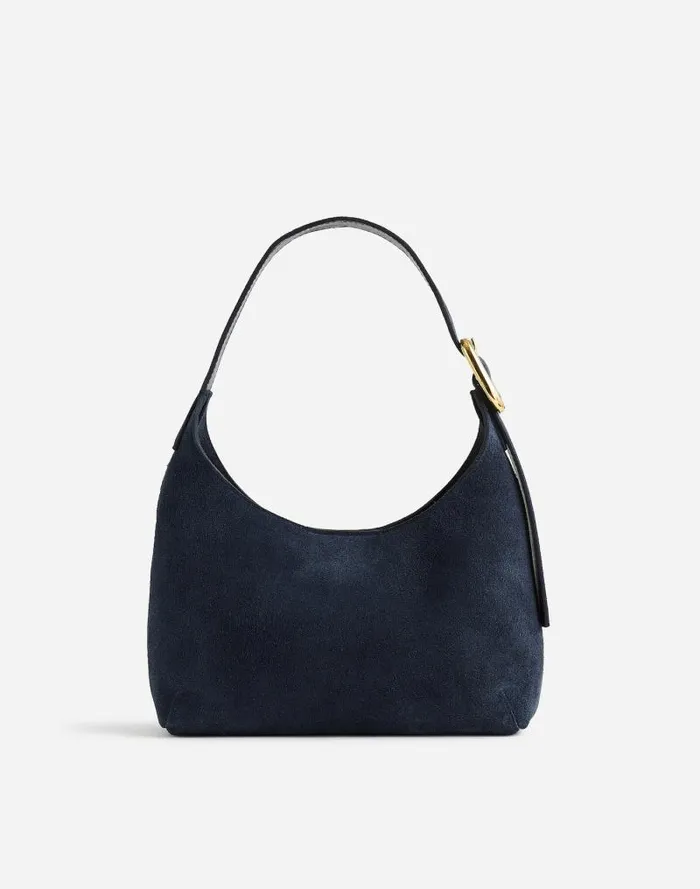 Women The SculpturalBuckle Shoulder Bag Deep Indigo Madewell Bags