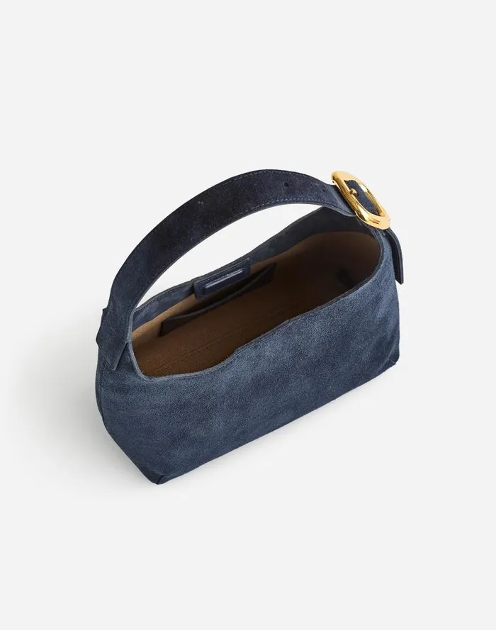 Women The SculpturalBuckle Shoulder Bag Deep Indigo Madewell Bags
