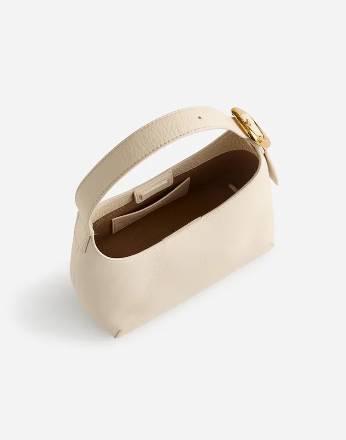 Women The SculpturalBuckle Shoulder Bag Ecru Madewell Bags