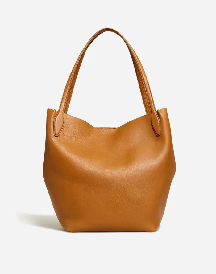 Women The Shopper Tote In Soft Grain Sepia Madewell Bags