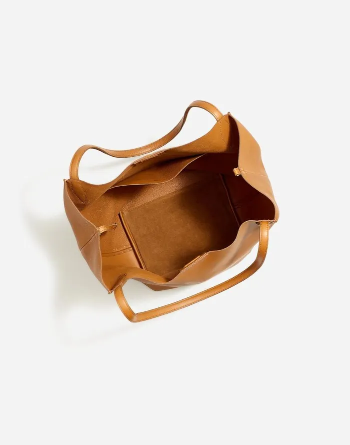Women The Shopper Tote In Soft Grain Sepia Madewell Bags