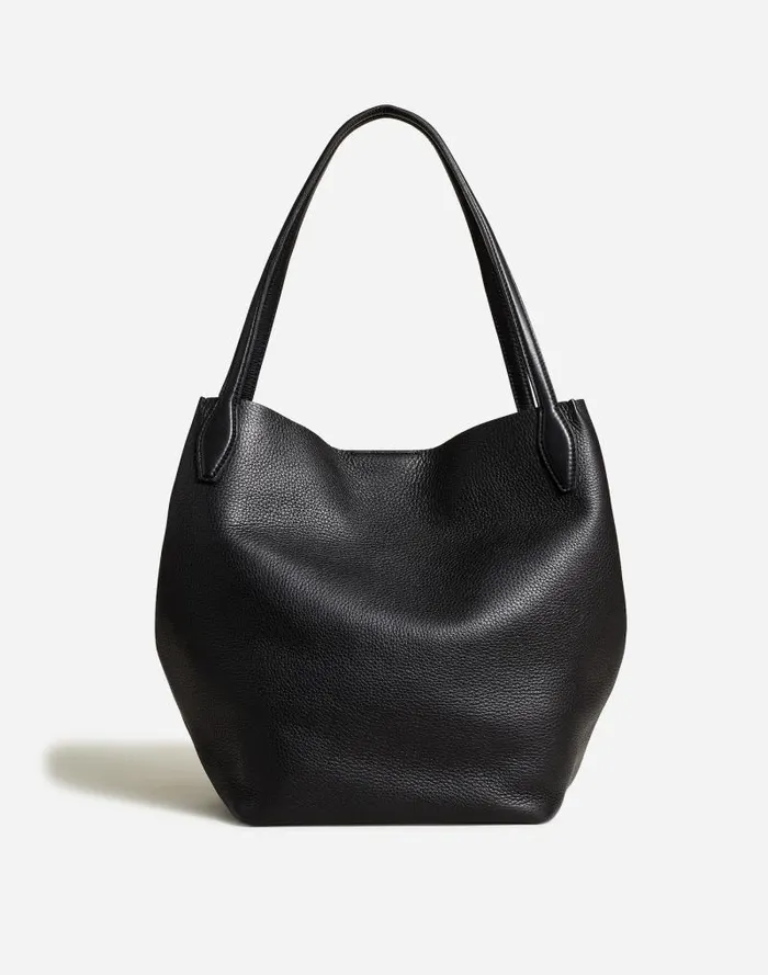 Women The Shopper Tote In Soft Grain True Black Madewell Bags