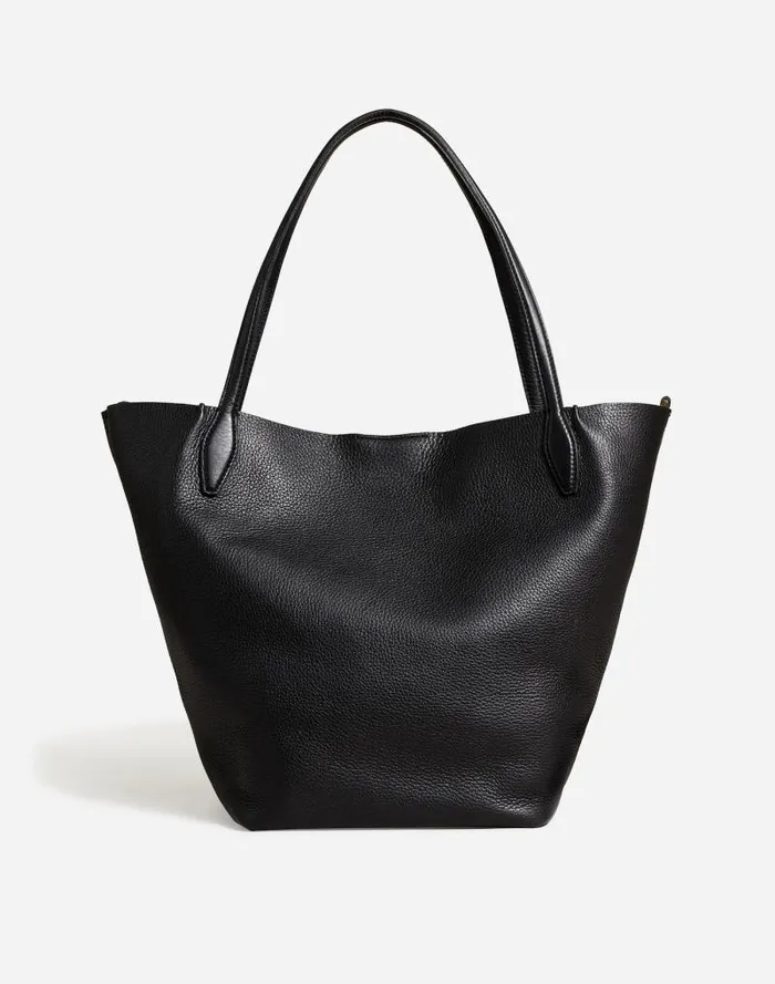 Women The Shopper Tote In Soft Grain True Black Madewell Bags