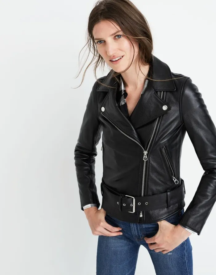 Women The Ultimate Leather Motorcycle Jacket True Black Madewell Coats Jackets Women The Ultimate Leather Motorcycle Jacket True Black Madewell Coats Jackets