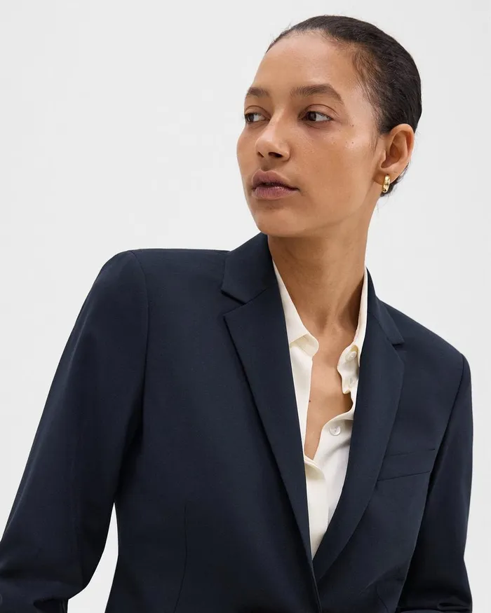 Women Theory Blazers Jackets Slim Blazer In Good Wool Nocturne Navy