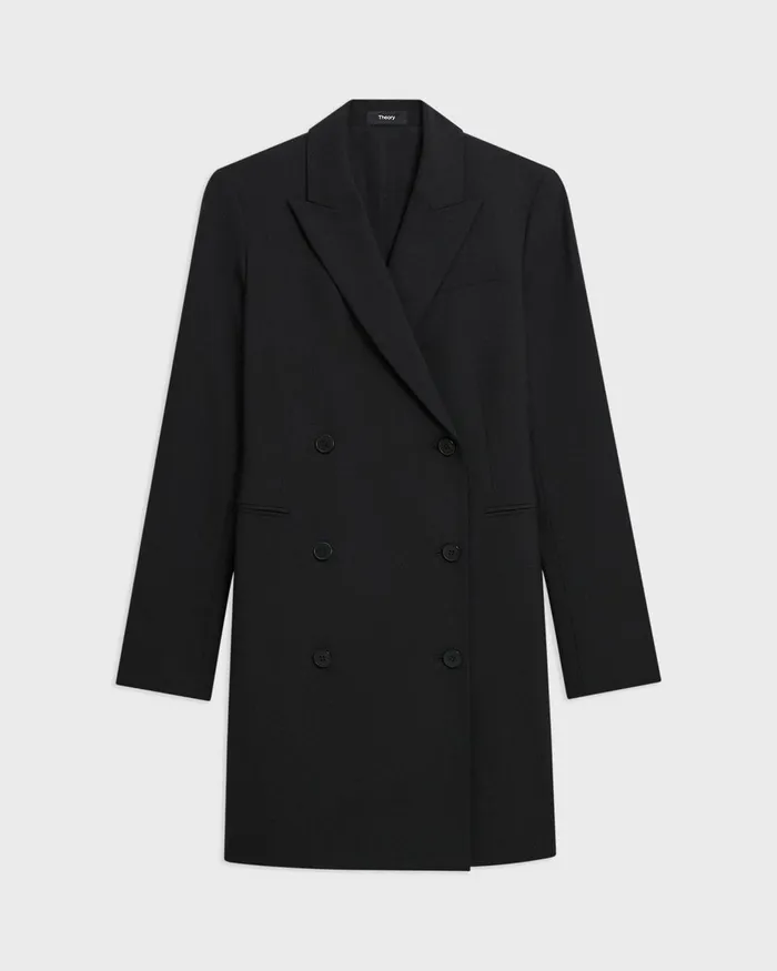 Women Theory Dresses Blazer Dress In Stretch Wool Black