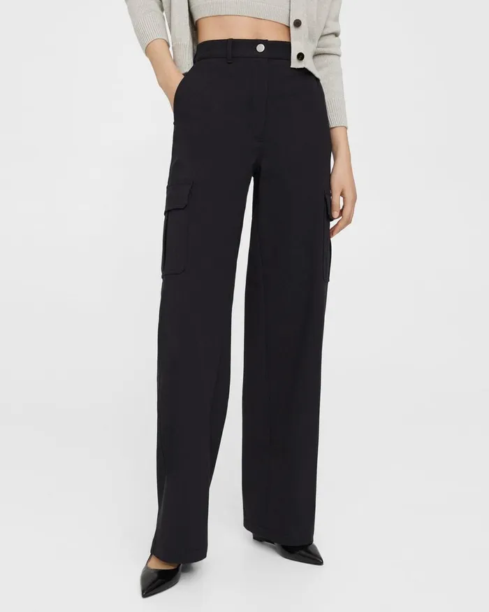 Women Theory Pants Cargo Pant In Neoteric Twill Black