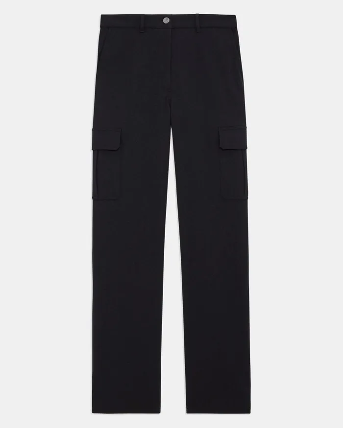 Women Theory Pants Cargo Pant In Neoteric Twill Black