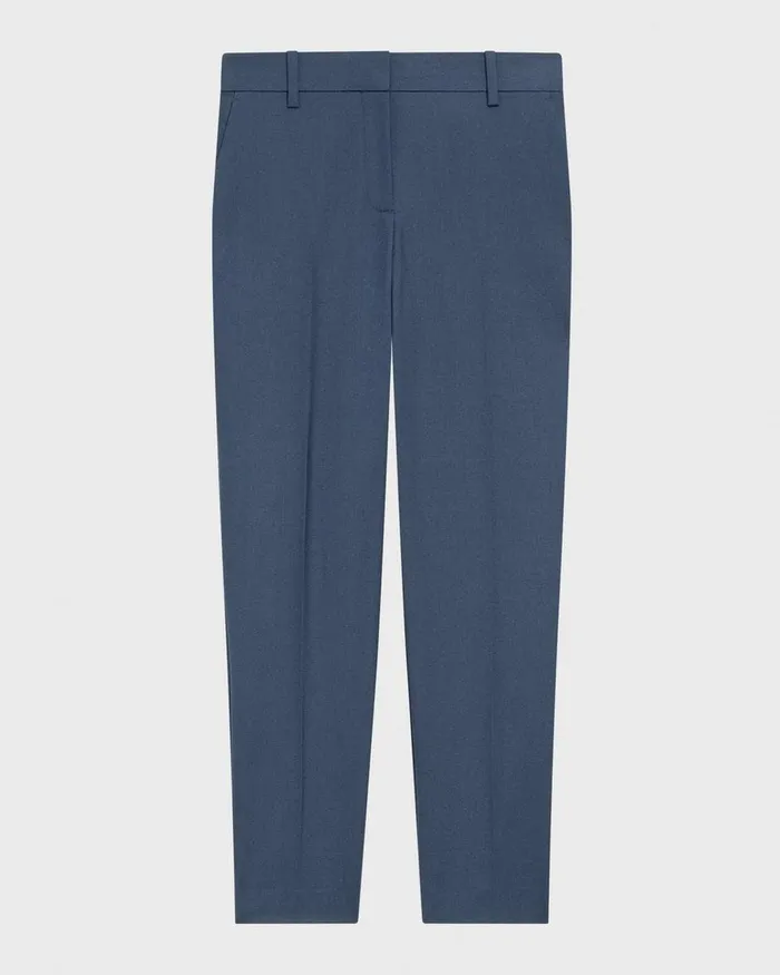 Women Theory Pants Treeca Full Length Pant In Good Wool Ash Blue