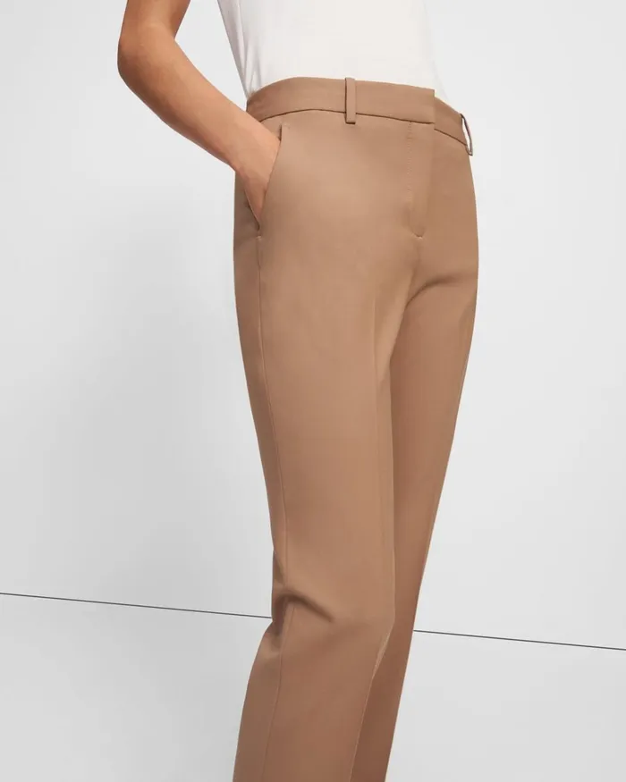 Women Theory Pants Treeca Pant In Good Wool Camel
