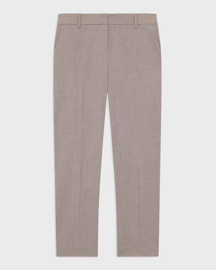 Women Theory Pants Treeca Pant In Good Wool Cinder Melange