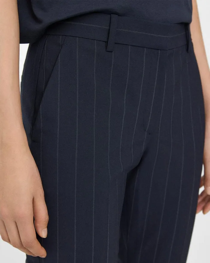 Women Theory Pants Treeca Pant In Good Wool Deep Navy