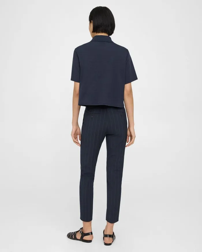 Women Theory Pants Treeca Pant In Good Wool Deep Navy