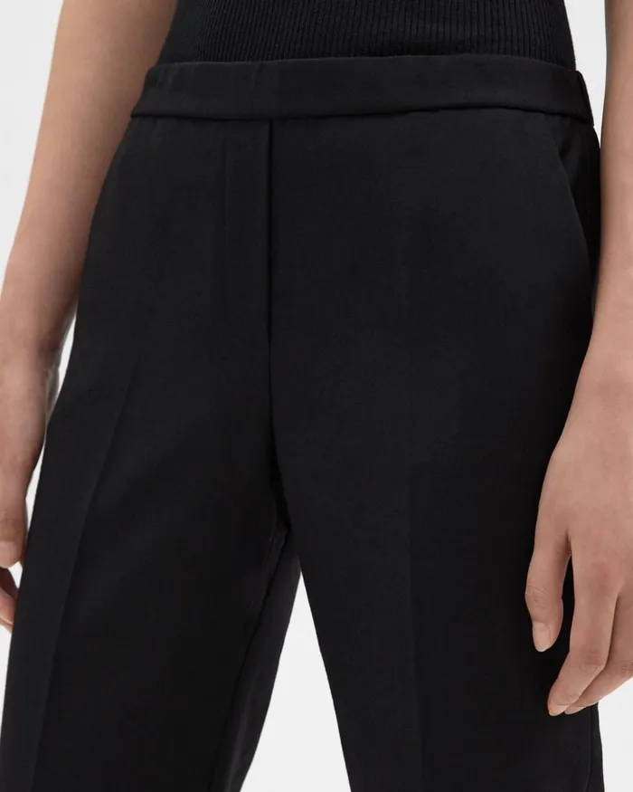 Women Theory Pants Treeca PullOn Pant In Sleek Flannel Black